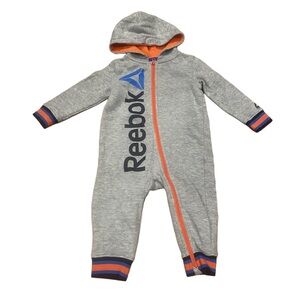 🛑 Reebok Baby Romper Toddler Boy Zip Up One Piece Track Suit 12 m 1yr Clothing